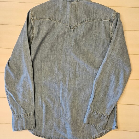 Levi's Barstow Western Shirt - Indigo Stonewash - Size M - Picture 5 of 6